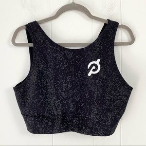 Lululemon x Peloton Energetic Edge Reflective Crop Tank Top Black Size 12